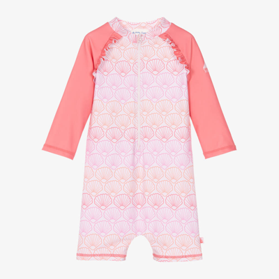 Shop Mitty James Girls Pink Shell Sun Suit (upf50+)