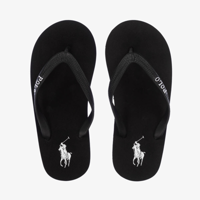 Shop Ralph Lauren Black Flip-flops