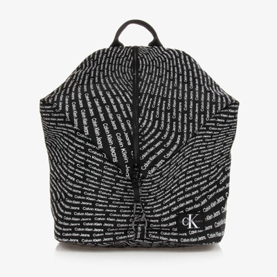 Shop Calvin Klein Black Zip-up Backpack (40cm)