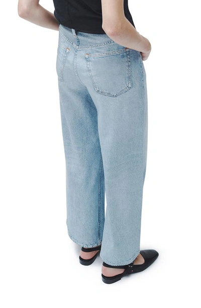 Shop Rag & Bone Miramar Sofie Trompe L'oeil High Waist Wide Leg Jeans In Meadowblue