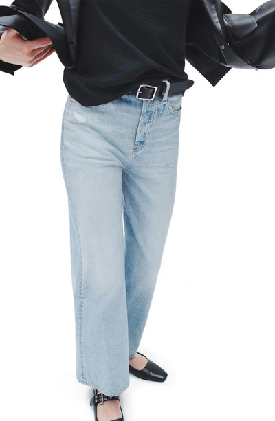 Rag & Bone Miramar Sofie Ankle Wide Leg Jeans In Meadowblue