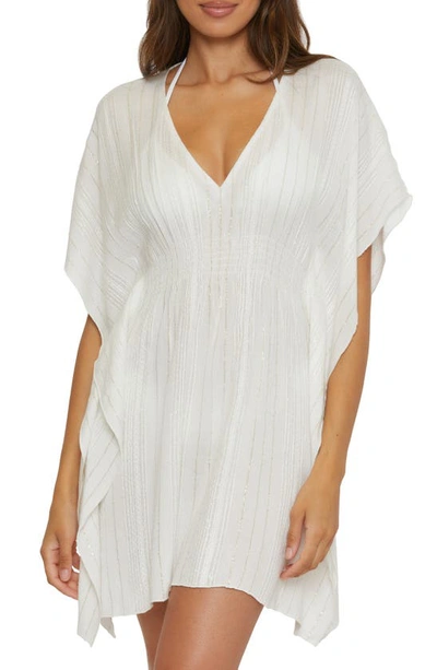 Shop Becca Radiance Woven Cover-up Tunic In White
