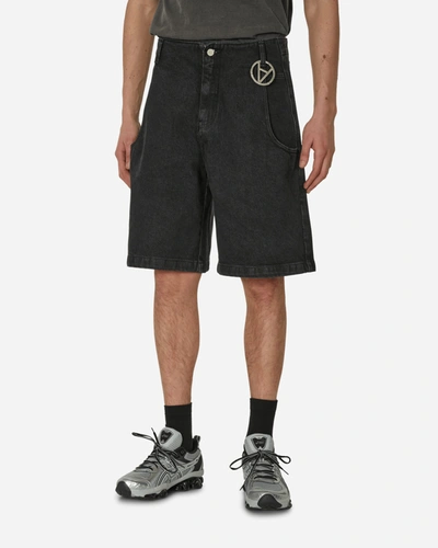 Shop Amomento Cut-out Denim Shorts In Black