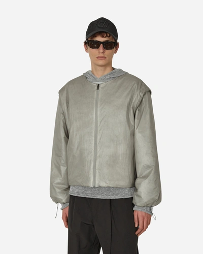 Shop Amomento Detachable Sleeve Jacket Light In Grey