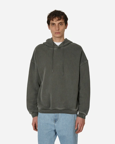 Shop Amomento Garment Dyed Hoodie Charcoal In Black