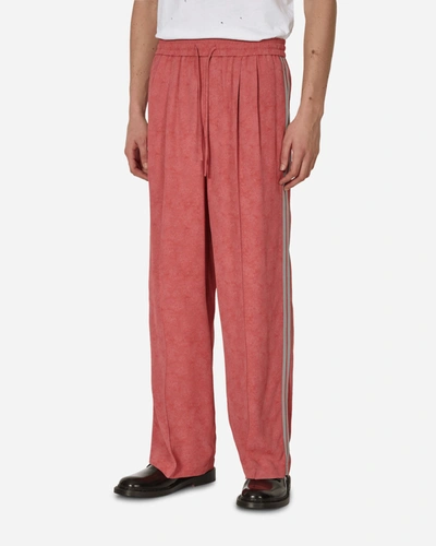Shop Amomento Straight Tuck Banding Pants In Red