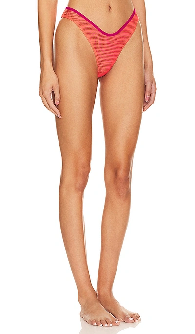 Lovewave The Kimi Bottom In Neon Orange & Pink