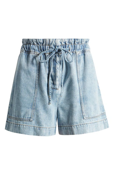 Shop Rails Foster Paperbag Denim Shorts In Faded Indigo