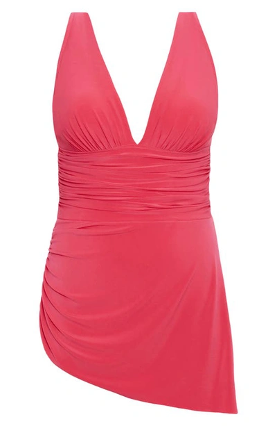 Magicsuit Solid Celine One-piece In Coral Rose