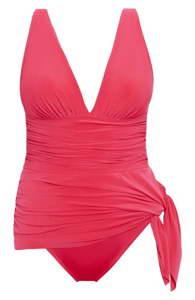 Shop Magicsuit Celine One-piece Swimsuit In Coral Rose