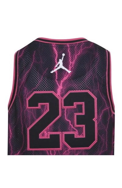 Shop Jordan Kids'  23 Basketball Jersey In Black Hyper Pink