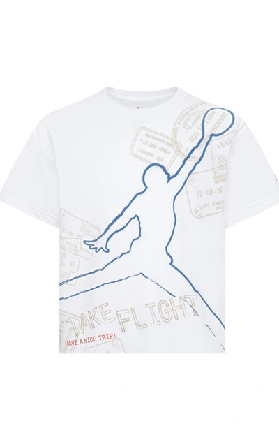 Shop Jordan Kids' Flight Stamp Graphic T-shirt In Sail