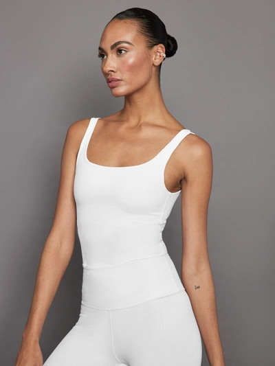 Shop Carbon38 Ribbed Tank In White