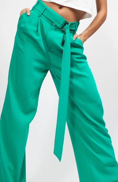 Shop Equipment Armand Belted Wide Leg Pants In Emerald