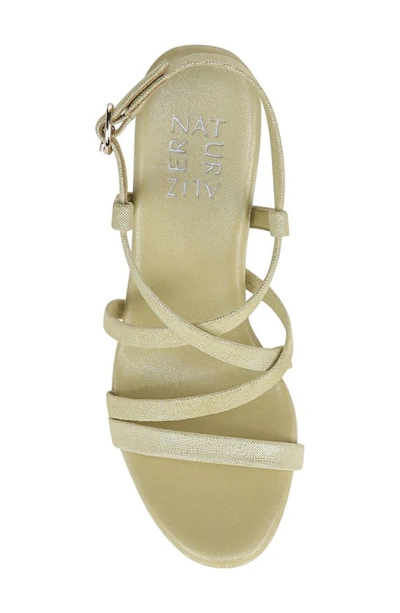 Shop Naturalizer Luisa Metallic Strappy Sandal In Pastel Lime Leather