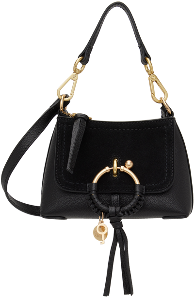 Shop See By Chloé Black Joan Mini Crossbody Bag In 001 Black