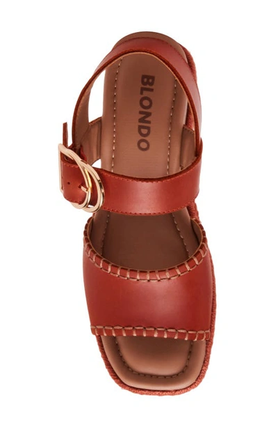 Shop Blondo Gillian Platform Wedge Sandal In Mango Leather