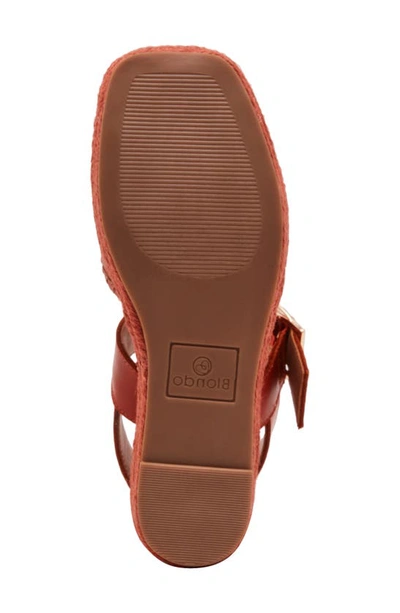Shop Blondo Gillian Platform Wedge Sandal In Mango Leather