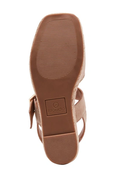 Shop Blondo Gillian Platform Wedge Sandal In Sand Suede