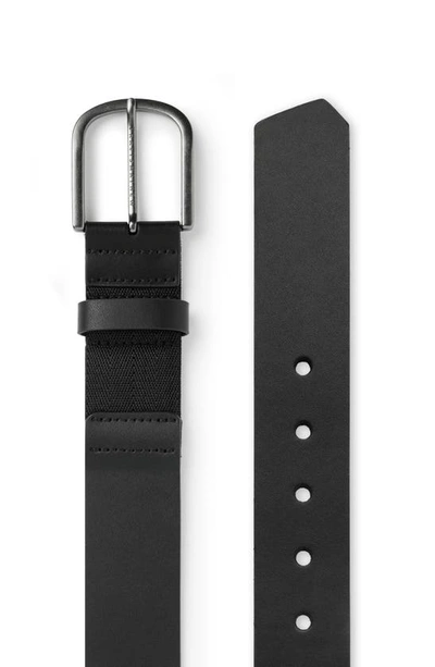 Travis Mathew Jinx 2.0 Leather Belt In Black