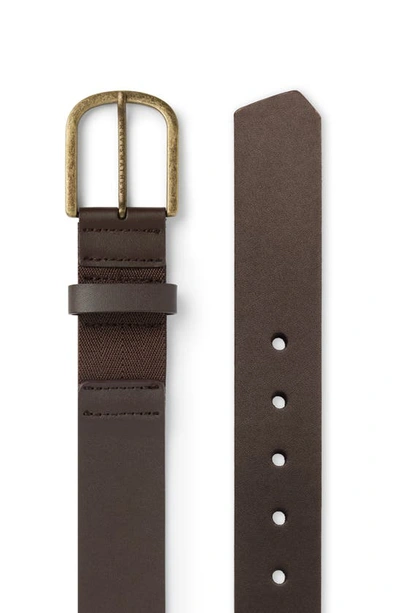 Travis Mathew Jinx 2.0 Leather Belt In Dark Brown