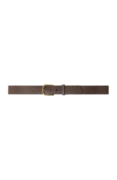 Shop Travis Mathew Jinx 2.0 Leather Belt In Dark Brown