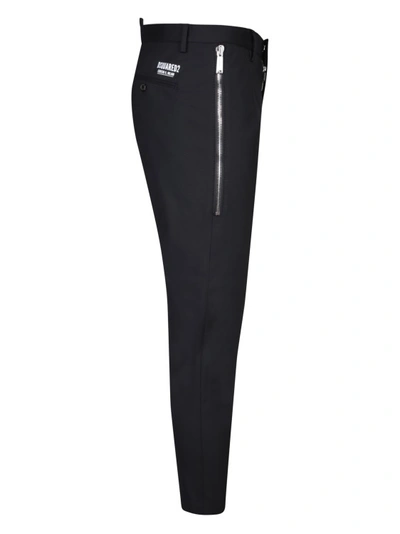 Shop Dsquared2 Black Wool Trousers