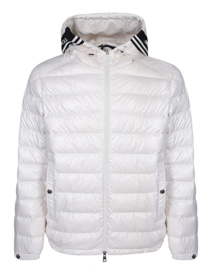 Shop Moncler White Nylon Jacket