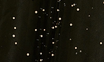 Shop Mac Duggal Imitation Pearl Detail One-shoulder Cocktail Midi Dress In Black