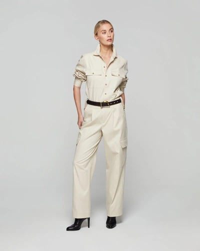 Shop Serena Bute Military Cargo Trouser - Ecru In Neutrals