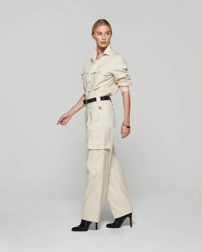 Shop Serena Bute Military Cargo Trouser - Ecru In Neutrals
