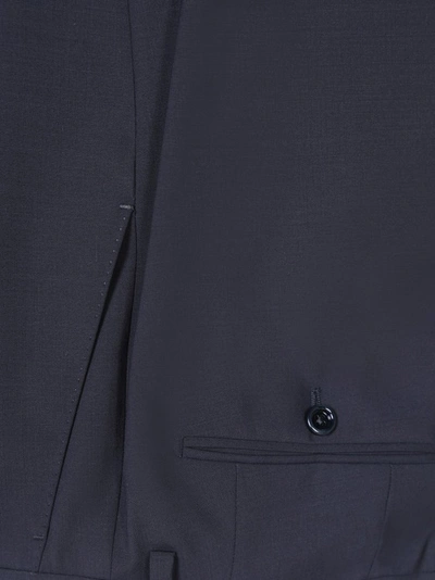 Shop Lardini Blue Wool Suit In Black