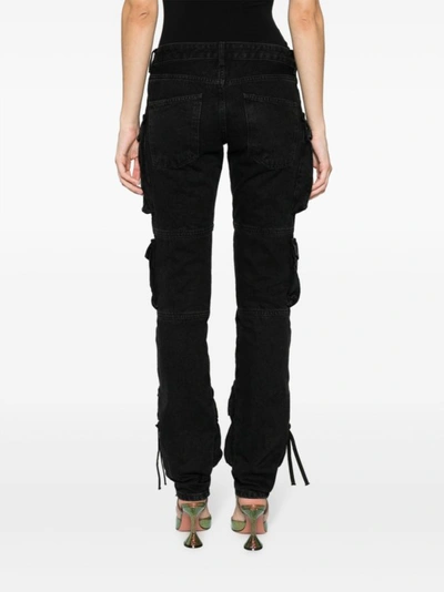Shop Attico Black Cotton Denim Jeans