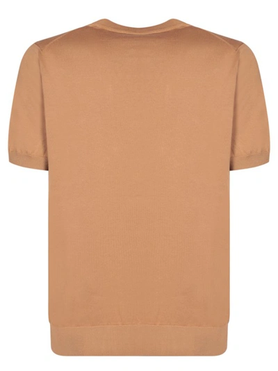 Shop Canali Cotton T-shirt By  In Neutrals