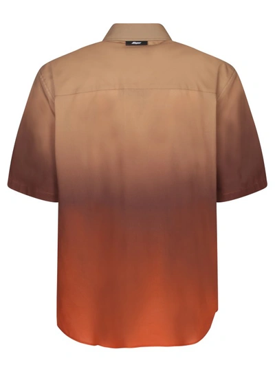 Shop Msgm Multicolor Cotton Shirt In Brown