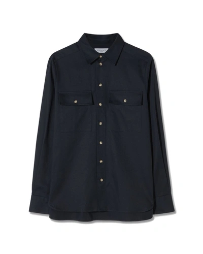 Shop Serena Bute Military Shirt - Midnight Navy In Black