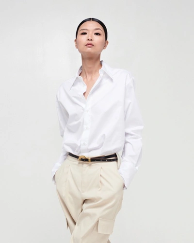 Shop Serena Bute Oversized Oxford Shirt - White