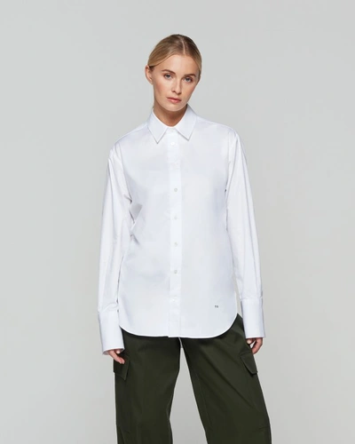 Shop Serena Bute Oversized Oxford Shirt - White
