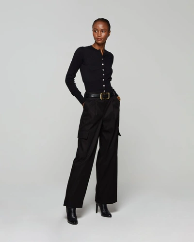 Shop Serena Bute Military Cargo Trouser - Black