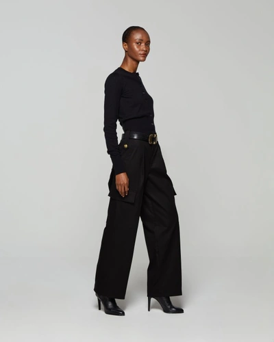 Shop Serena Bute Military Cargo Trouser - Black