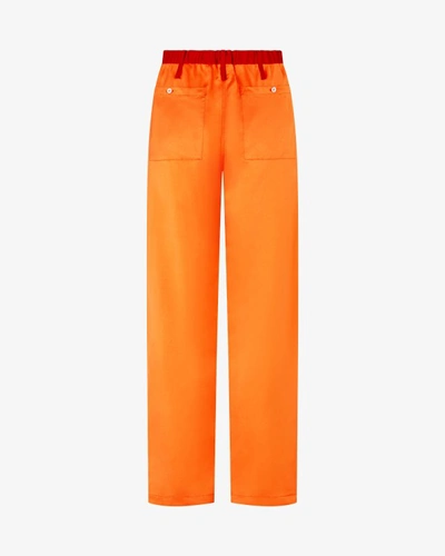 Shop Serena Bute Matte Satin Utility Trouser - Burnt Orange In Red