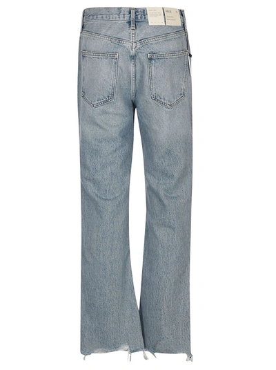 Shop Agolde Mid-rise Bootcut Jeans In Blue