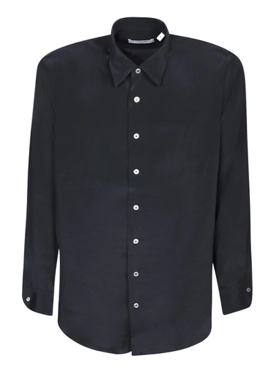 Shop Lardini Black Silk Blend Shirt