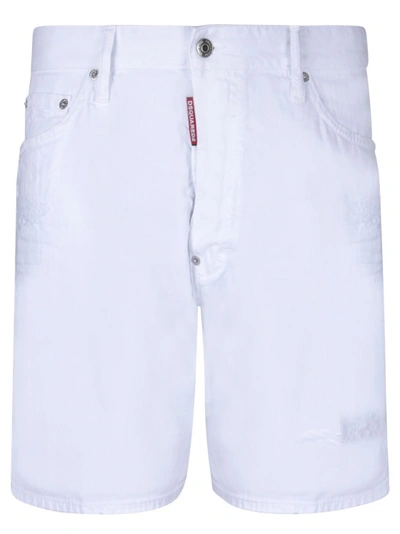 Shop Dsquared2 White Cotton Shorts