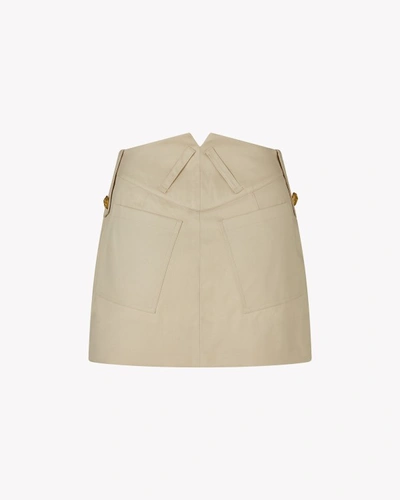 Shop Serena Bute Military Mini Skirt - Ecru In Neutrals