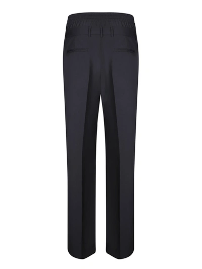 Shop Msgm Wool Tailored Trousers In Black