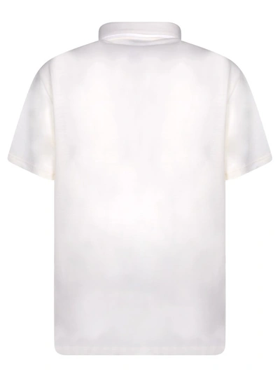 Shop Brioni Wool Polo Shirt In White