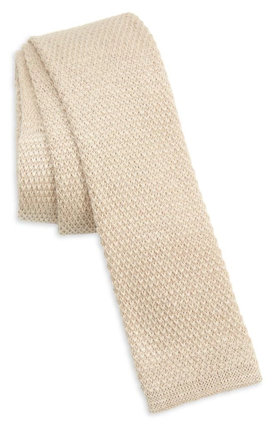 Shop Zegna Ties Oasi Linen Knit Tie In Beige