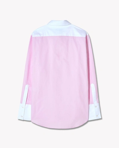 Shop Serena Bute Oversized Oxford Shirt - Pink In Black