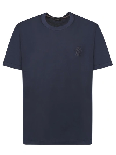 Shop Brioni Blue Cotton T-shirt